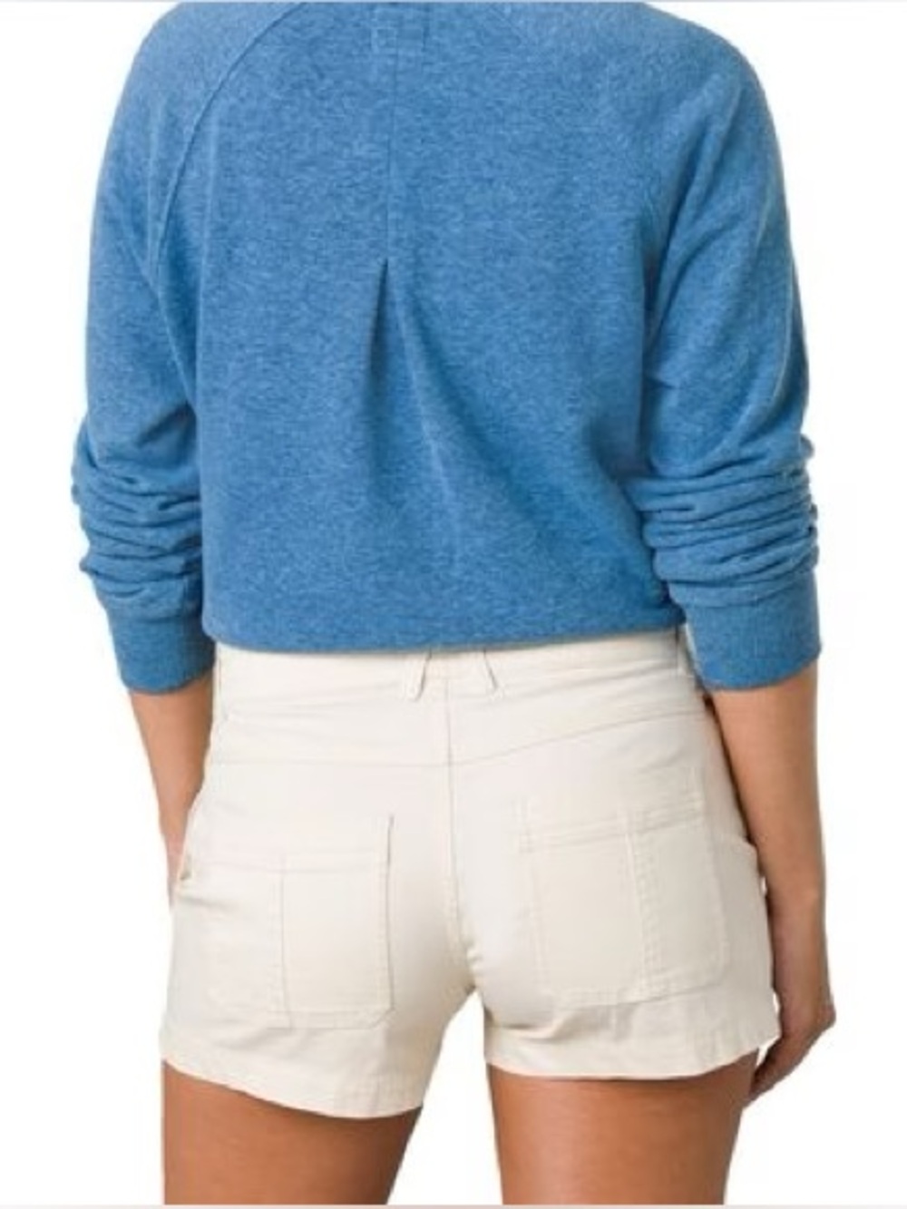 PrAna Elle White Organic Cotton Shorts Inseam 3"~ Size 8 - Picture 2 of 11